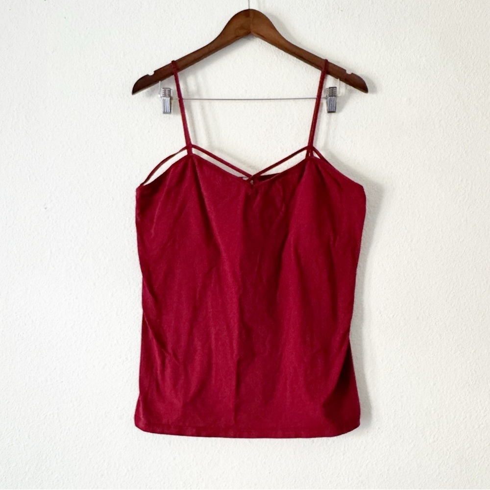 No Boundaries Red Strappy Cami XXXL Y2K Trendy Layering Essential Boho Glam